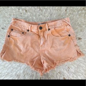 Free People Women’s Orange Shorts Size 27
